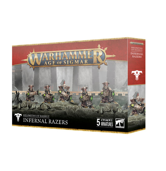 Warhammer Age of Sigmar game box with miniatures on a white background