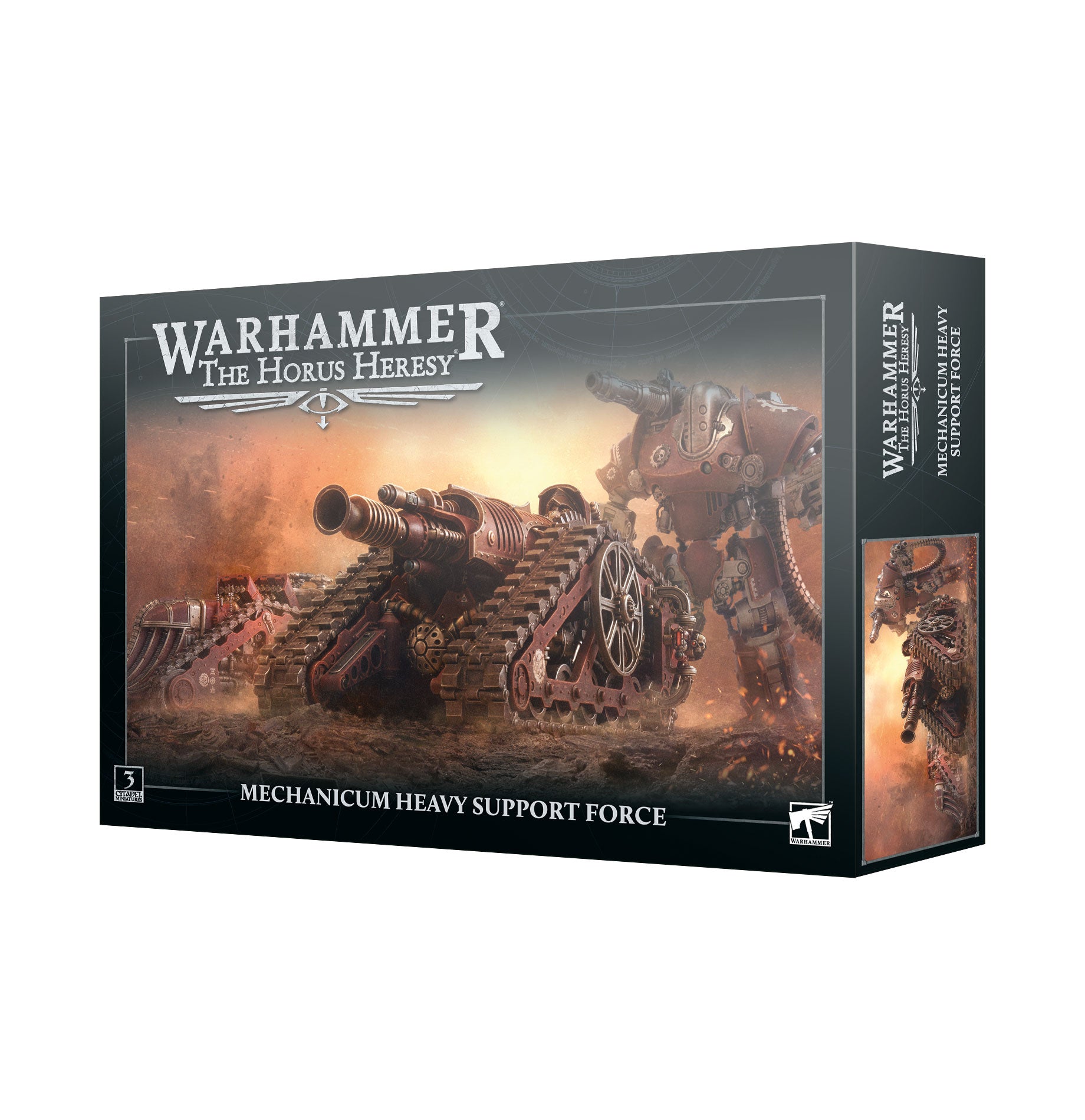 Horus Heresy Mechanicum Heavy Support Force box cover art.