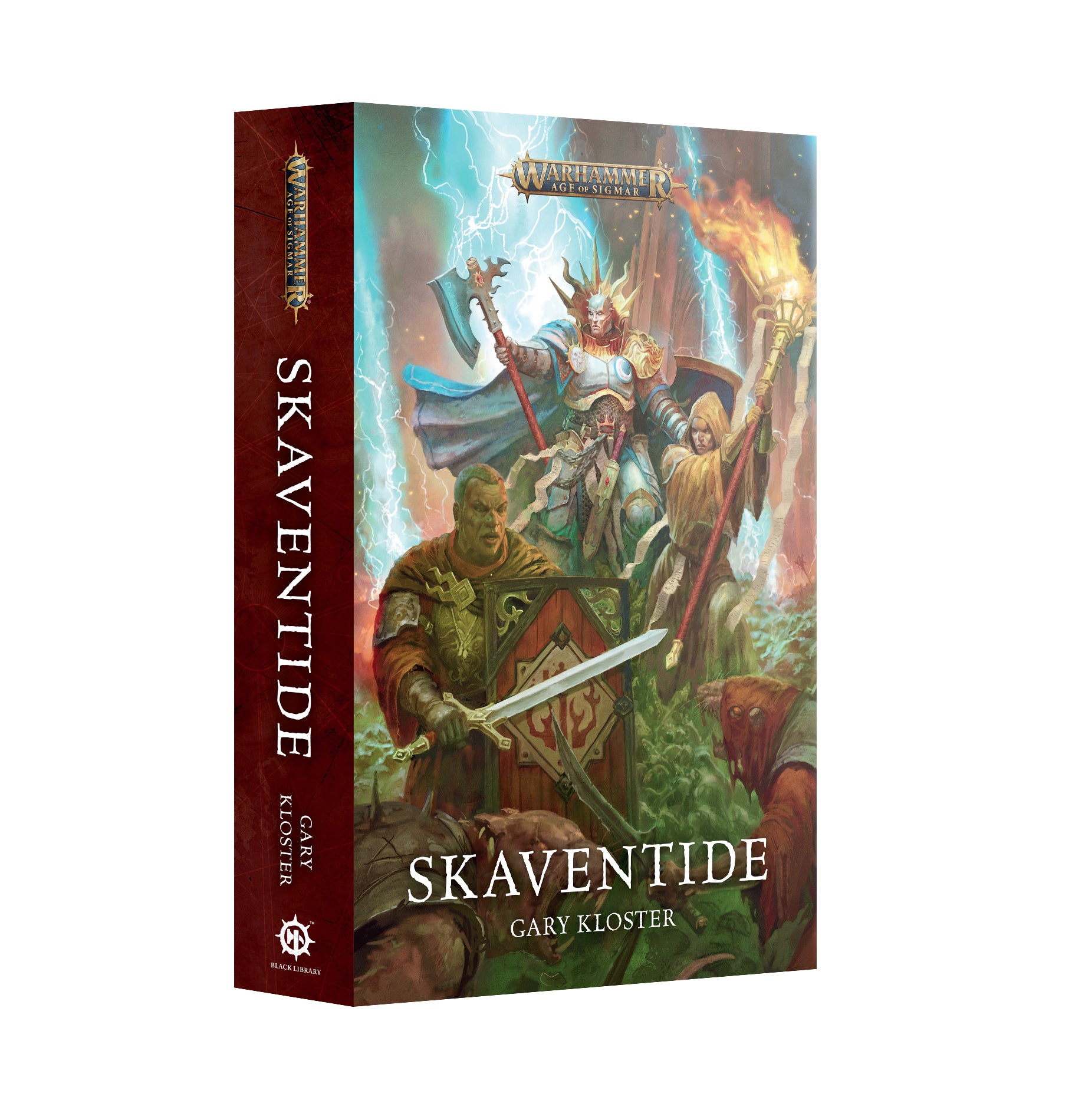 Book titled 'Skaventide' by Gary Kloster with fantasy illustration on cover