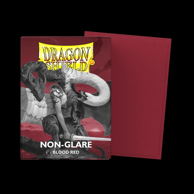 Dragon Shield: 100 Count Sleeves Standard Non-Glare Matte - Blood Red