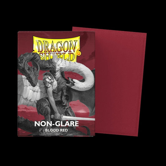 Dragon Shield: 100 Count Sleeves Standard Non-Glare Matte - Blood Red