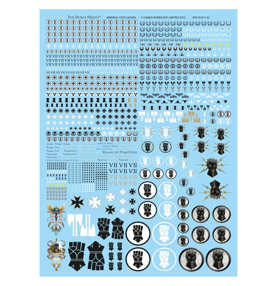 Imperial Fists: Legion Transfer Sheet | Warhammer The Horus Heresy