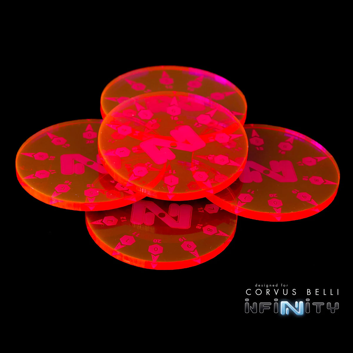 Infinity: Mini Smoke Template Pack (5pc) - Fluorescent Red – Gamescape