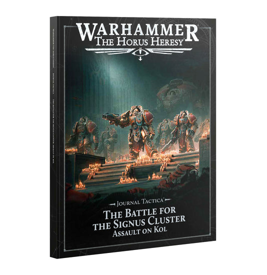 Warhammer: The Horus Heresy Journal Tactics: The Battle for the Signus Cluster Assault on Kol book cover shown at a slight angle on a white background.