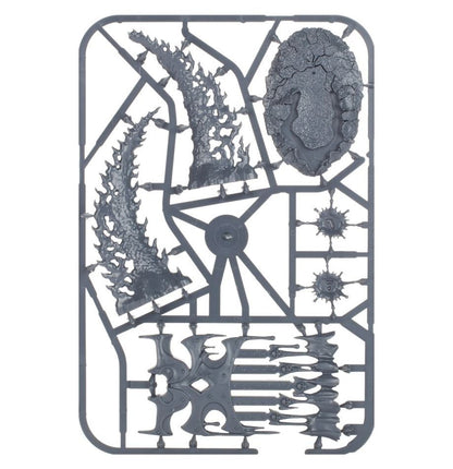 Decorative metal panel with various geometric shapes and patterns on a white background