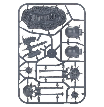 Plastic model kit components on a white background