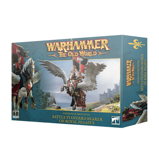 Kingdom of Bretonnia: Battle Standard Bearer on Royal Pegasus | Warhammer the Old World