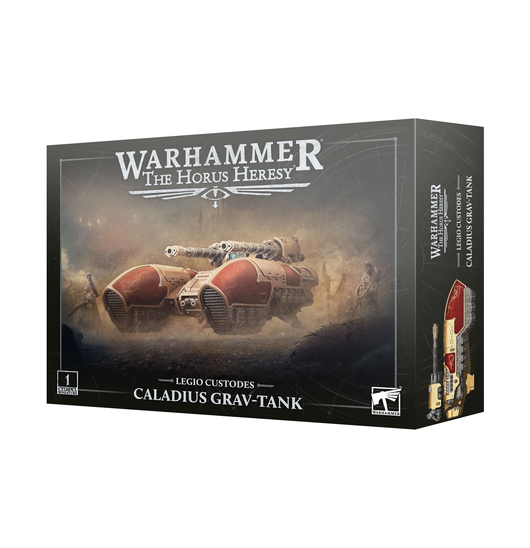 Warhammer The Horus Heresy Caladius Grav-Tank box on a white background