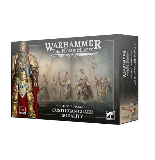 Warhammer The Horus Heresy game box with warrior figures on a white background