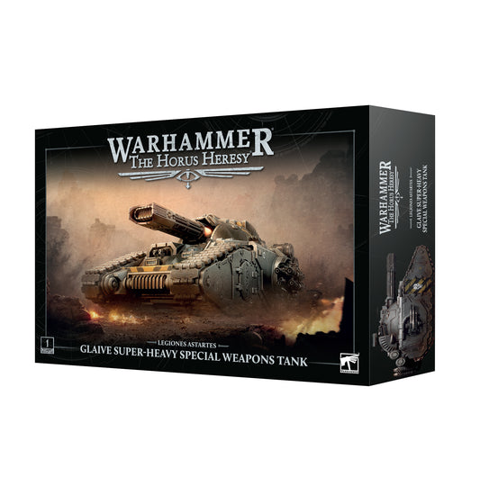 Warhammer The Horus Heresy Glaive Super-Heavy Special Weapons Tank box on a white background