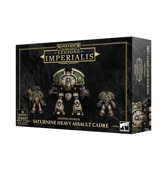 Warhammer Imperialis Saturnine Heavy Assault Cadre box packaging on a white background