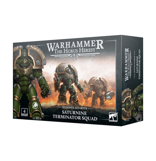 Warhammer The Horus Heresy Saturnine Terminator Squad packaging on a white background