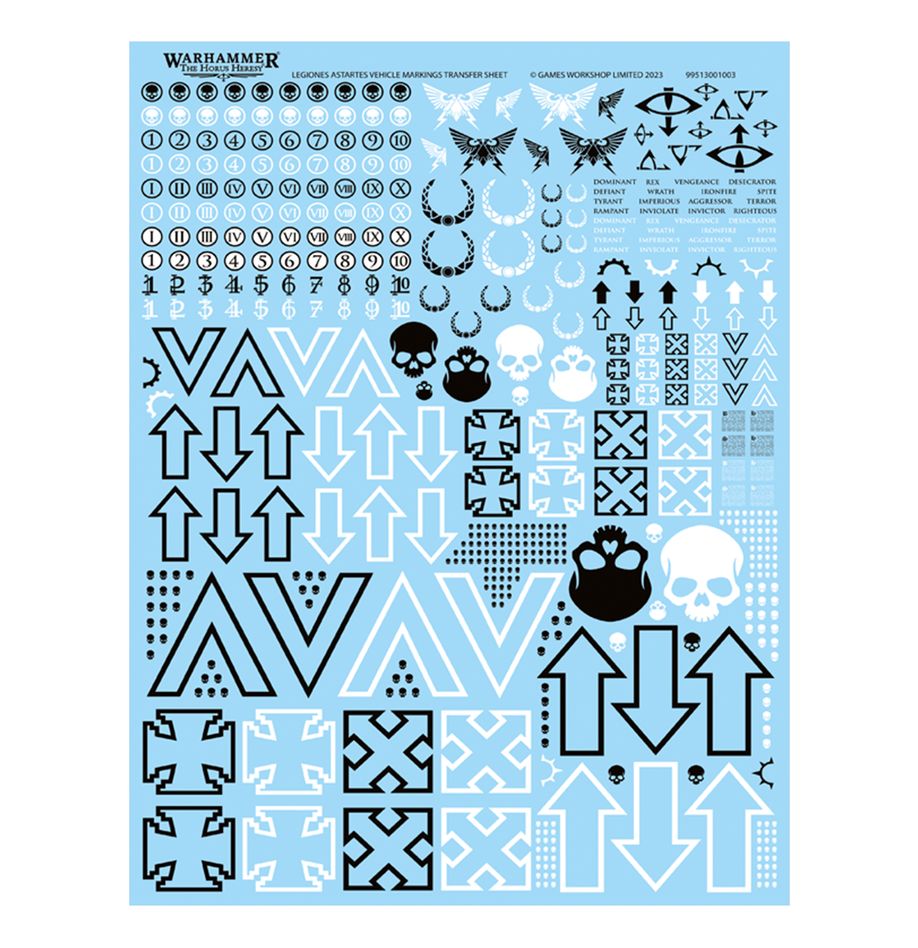 Legiones Astartes: Vehicle Markings Transfer Sheet | Warhammer The Horus Heresy