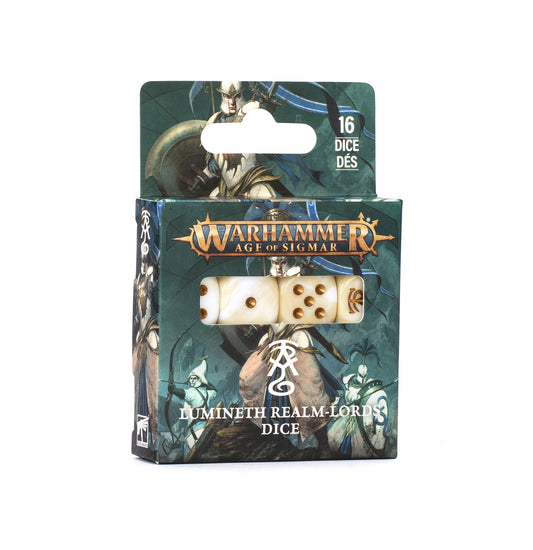 Warhammer Age of Sigmar dice set packaging with a dice visible