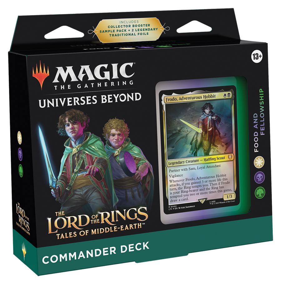 Magic: The Gathering: Lord of the Rings - Tales of Middle-earth Commander Deck - Food & Fellowship box cover art.