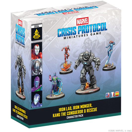 Marvel Crisis Protocol miniatures game character pack box with figures on a white background
