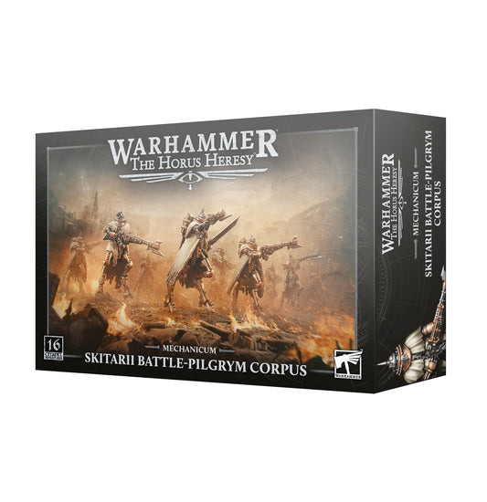 Warhammer The Horus Heresy game box with warrior figures on a white background
