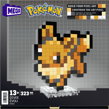Box art of Mega Construx Pixel Art Eevee model