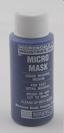 Bottle of Microscale Industries Micro Mask liquid masking medium on a white background