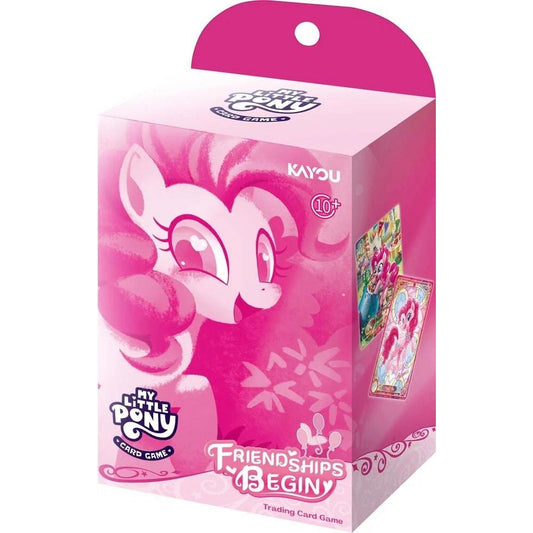 Pinkie Pie starter deck packaging for the Friendships Begin set of the My Little Pony card game