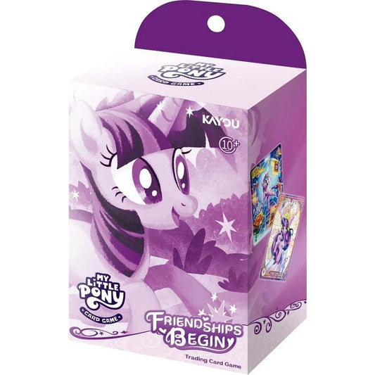 Twilight Sparkle starter deck packaging for the Friendships Begin set of the My Little Pony card game
