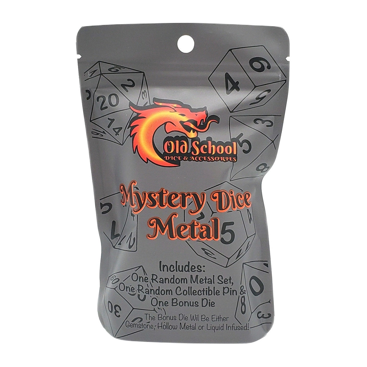 Old School Dice: Premium Mystery Dice Metal Jackpot Bag