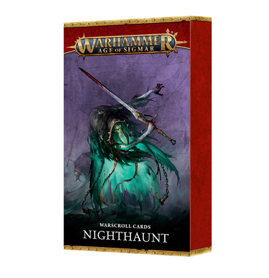 Warhammer Age of Sigmar Nighthaunt Warscroll Cards packaging on a white background