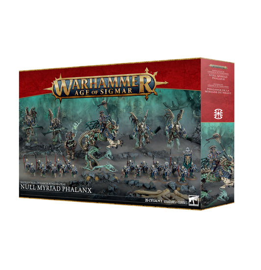 Warhammer Age of Sigmar game box with detailed miniature figures on a white background