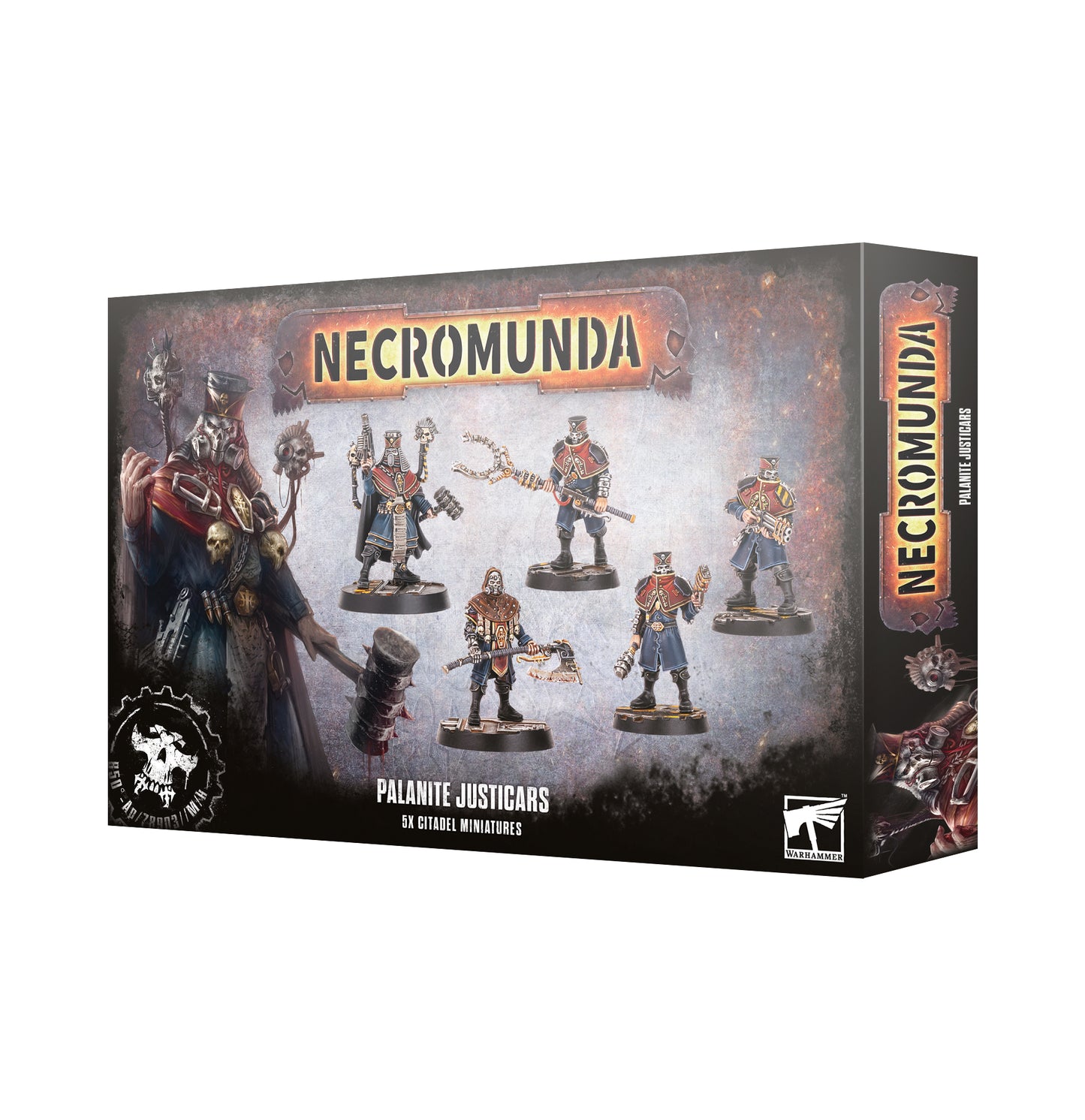 Necromunda Palanite Justicars miniatures box on a white background