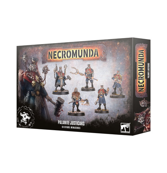 Necromunda Palanite Justicars miniatures box on a white background