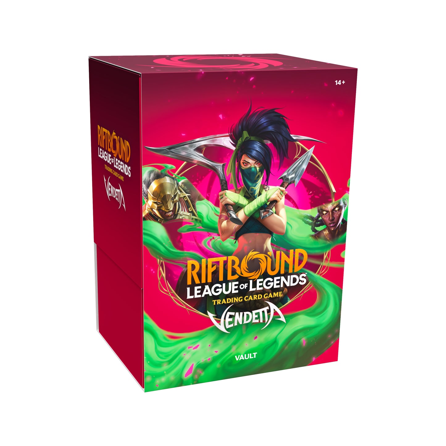 Riftbound League of Legends trading card game box with vibrant design on a white background