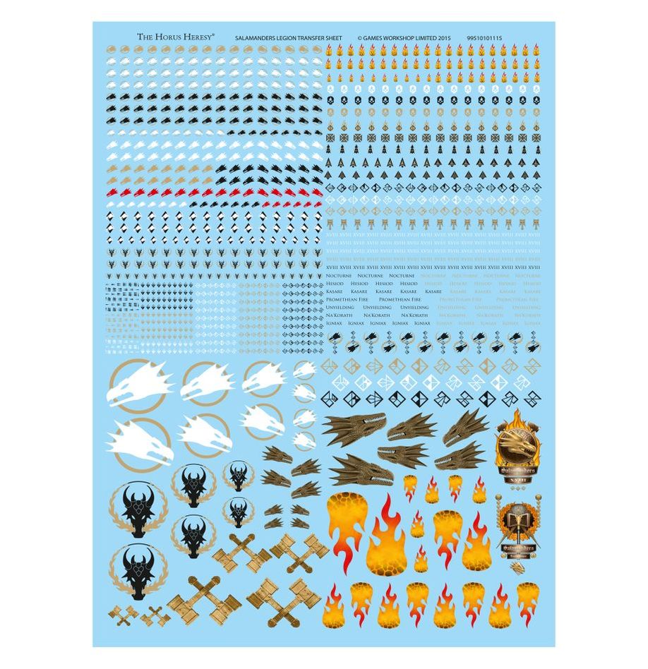 Salamanders: Legion Transfer Sheet | Warhammer The Horus Heresy
