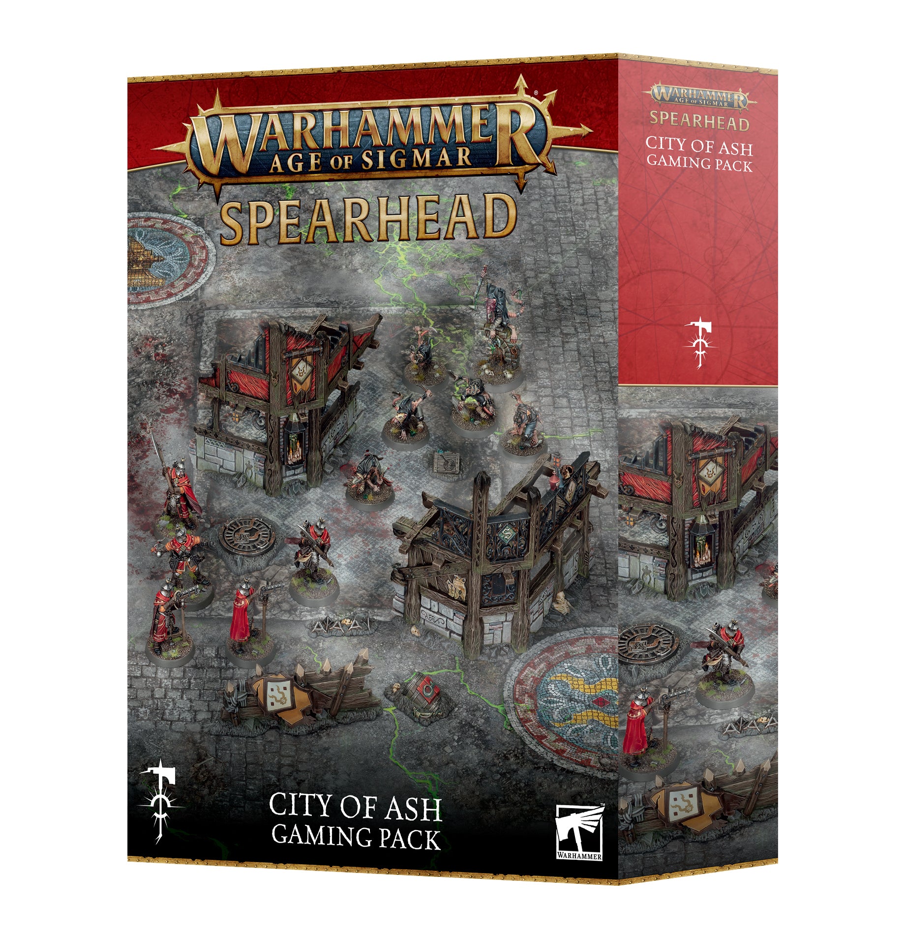 Warhammer Age of Sigmar Spearhead City of Ash Gaming Pack box on a white background