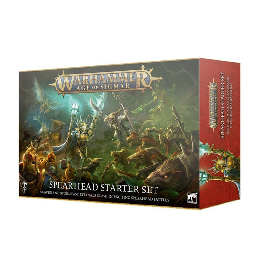 Warhammer Age of Sigmar Spearhead Starter Set packaging on a white background