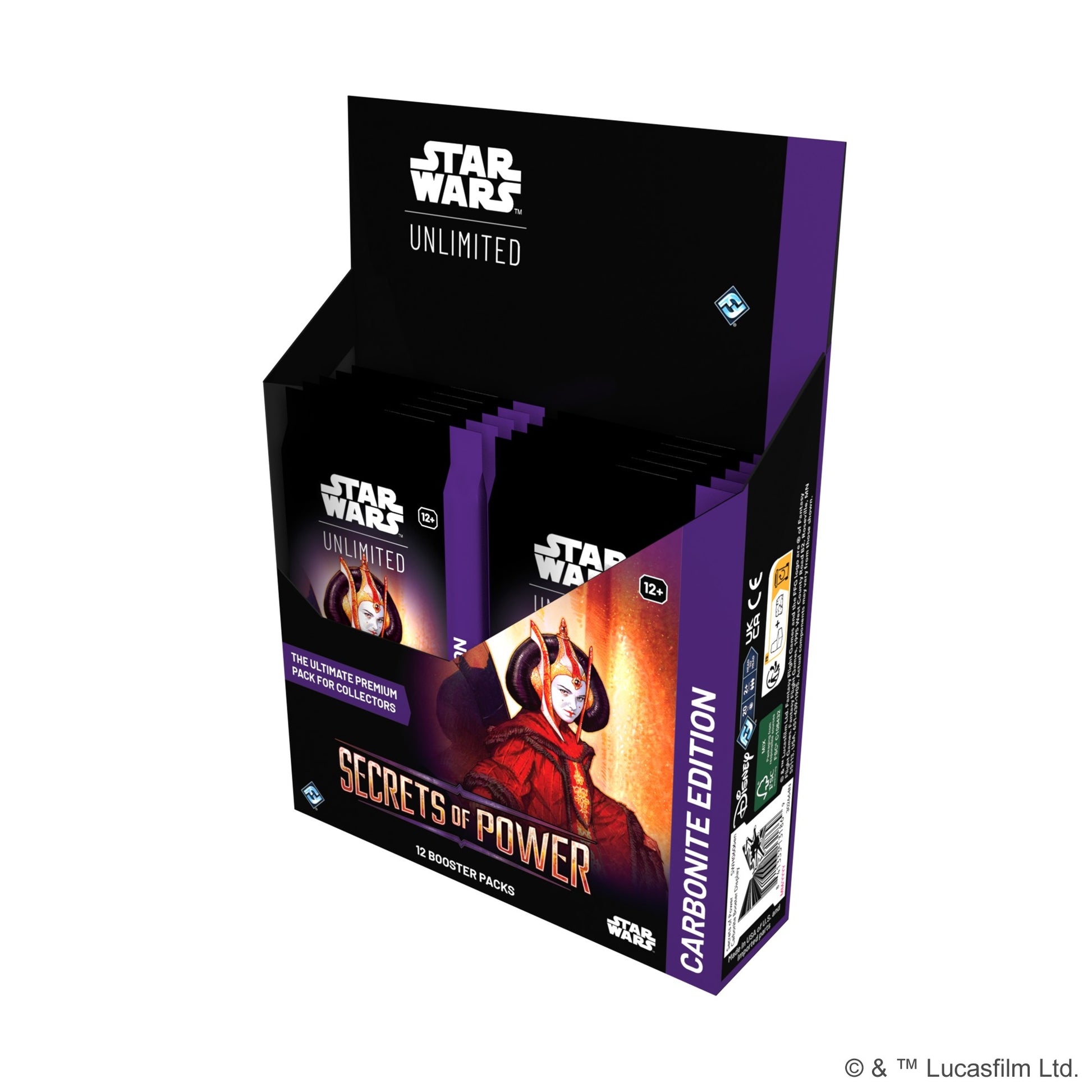 Star Wars Unlimited Secrets of Power Carbonite Edition packaging on a white background