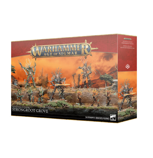 Warhammer Age of Sigmar game box featuring warrior figures on a white background