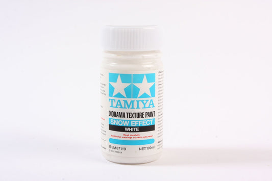 Tamiya Diorama Texture Paint Snow Effect bottle on a white background