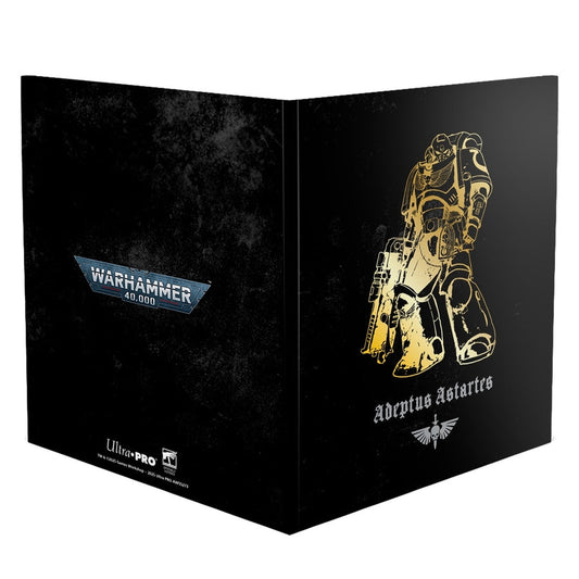 Black  binder with embossed 'Adeptus Astartes' design and Warhammer 40,000 logo.