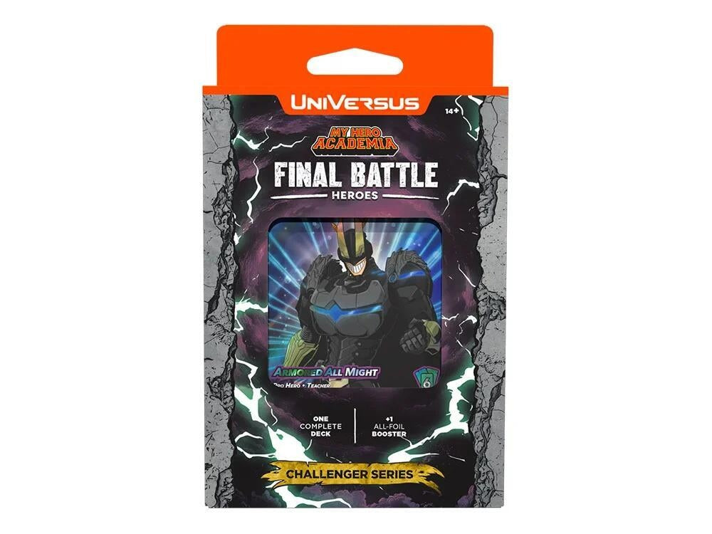 Universus My Hero Academia Final Battle Heroes Challenger Deck packaging on a white background