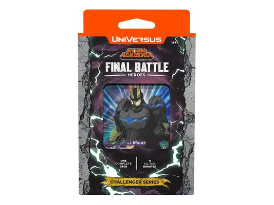 Universus My Hero Academia Final Battle Heroes Challenger Deck packaging on a white background