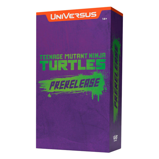 Purple box with green text and 'Universus' branding, featuring 'Teenage Mutant Ninja Turtles' theme.
