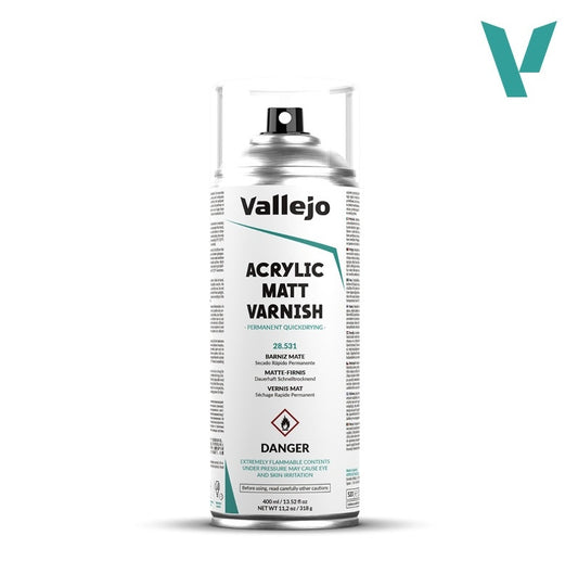 Vallejo: Acrylic Matt Varnish 400ml Spray Can
