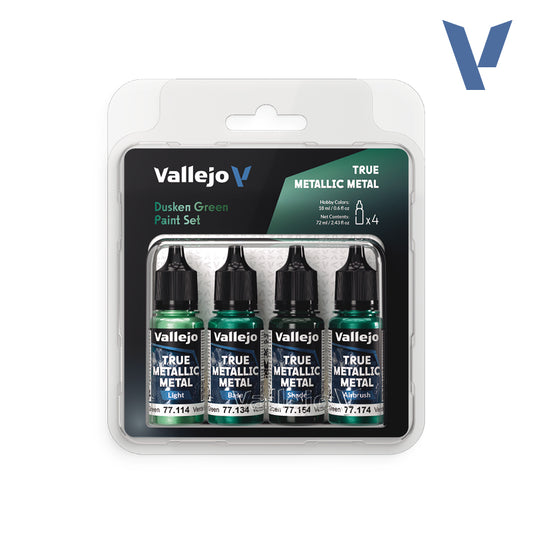 Vallejo Dusken Green True Metallic Paint Set