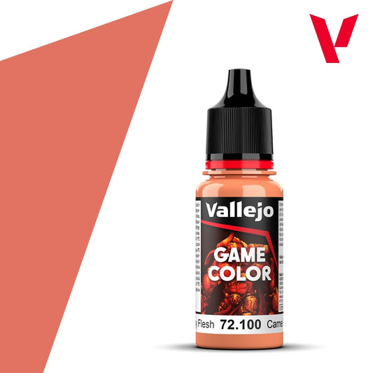 Vallejo Game Color paint bottle with a red and white background