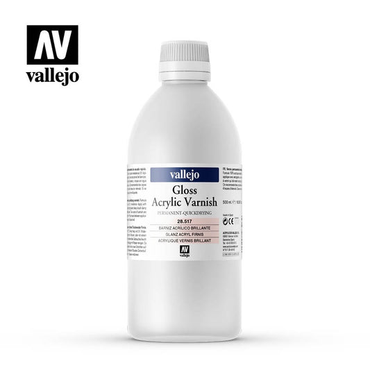 Vallejo Gloss Acrylic Varnish bottle on a white background