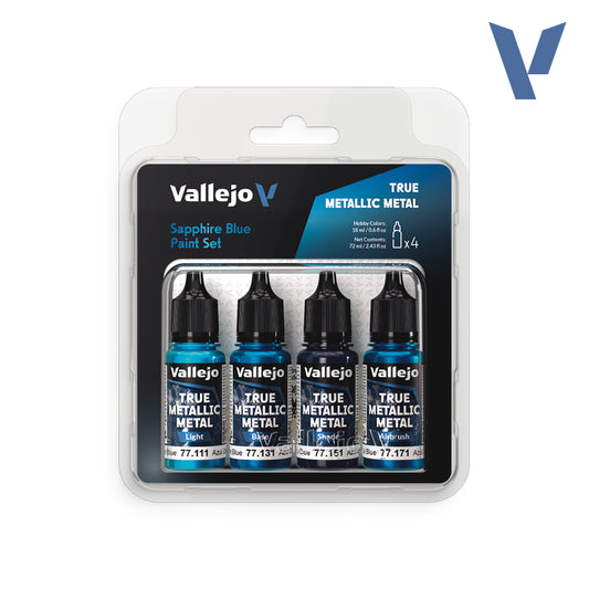 Vallejo Sapphire Blue True Metallic Paint Set