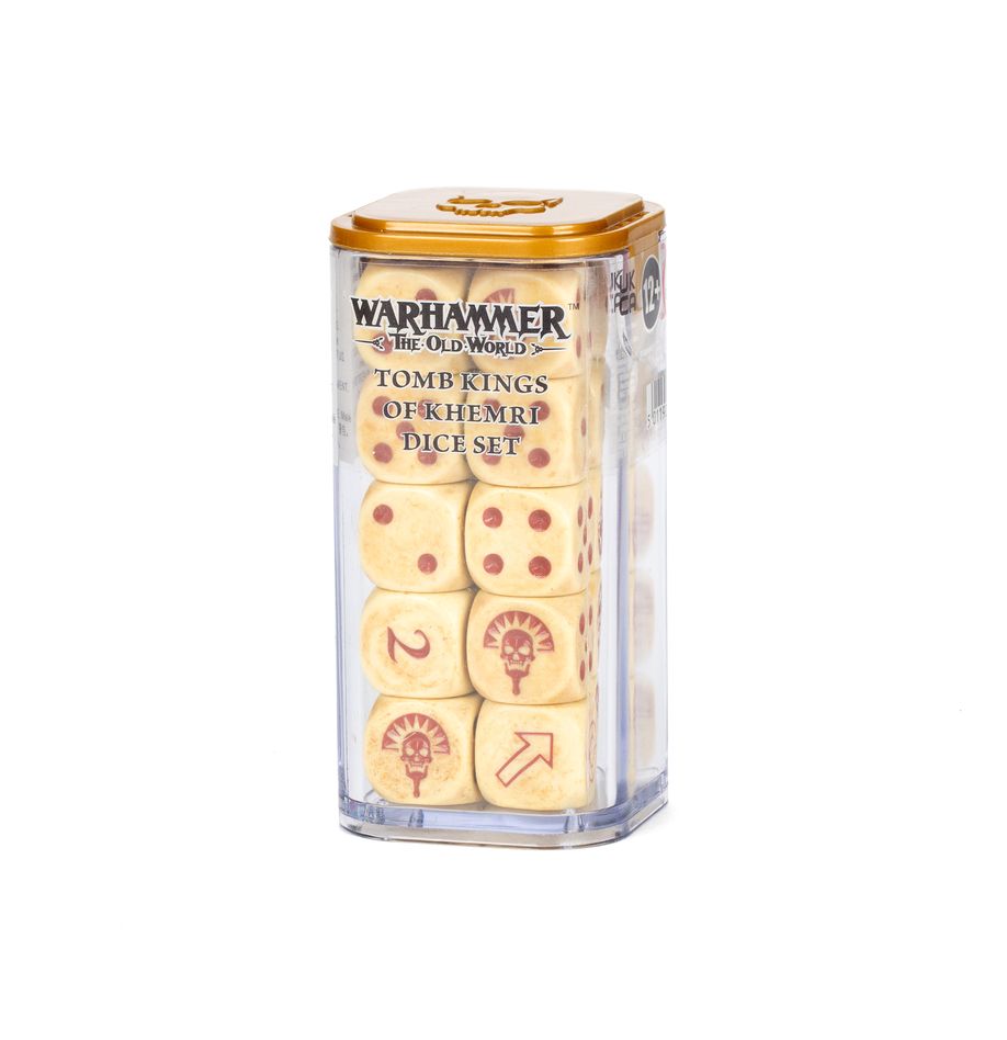 Warhammer: The Old World  Kings of Khemri Dice Set product image.