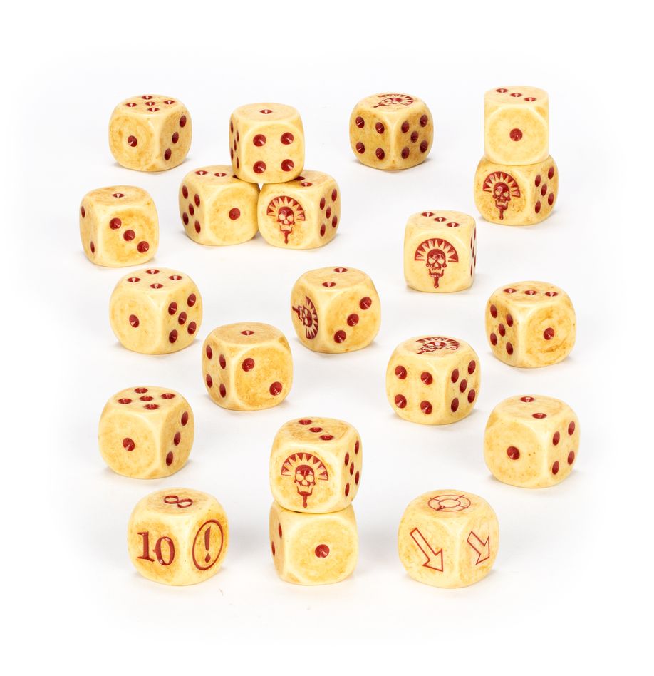 Warhammer: The Old World  Kings of Khemri Dice Set product image.