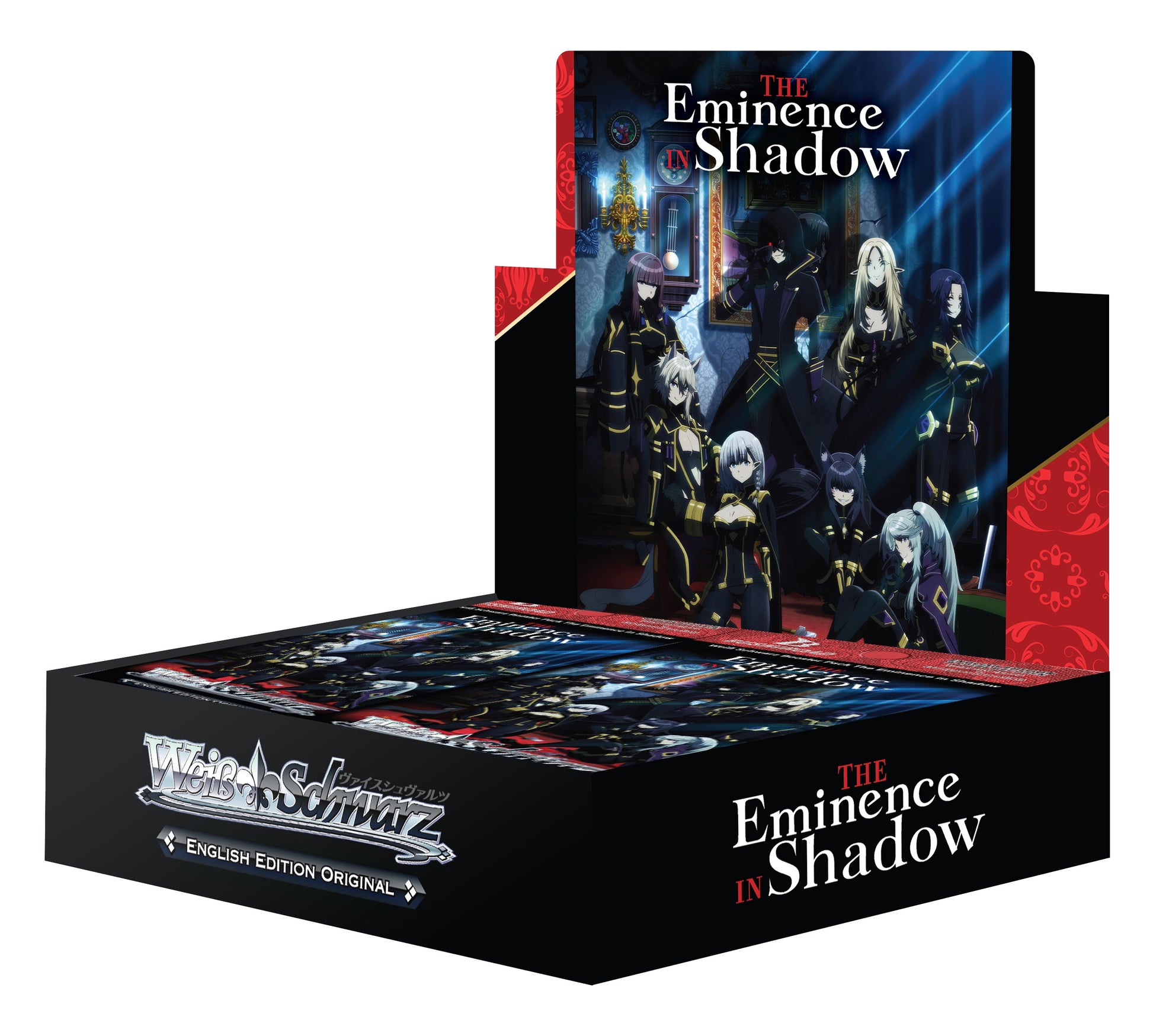 Card game box titled 'The Eminence in Shadow' by Magic: The Gathering on a white background