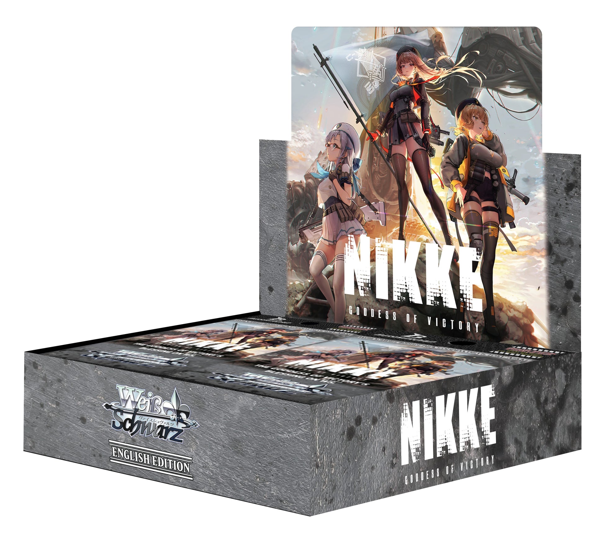 Board game box for 'Nikke' with characters on the cover